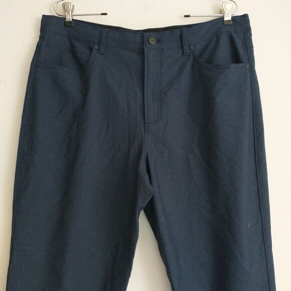 Ministry of Supply Pants Mens 36 Blue Drawstring Chino Stretch Performance - Picture 2 of 8